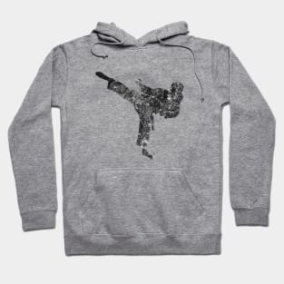 Taekwondo girl black and white Hoodie